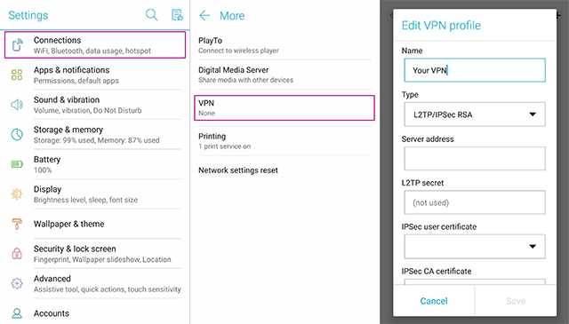Cómo activar el VPN en tu dispositivo 4 Cómo activar el VPN en tu dispositivo