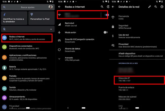 Cómo puedo encontrar la dirección IP y el puerto en mi dispositivo Android 7 Cómo puedo encontrar la dirección IP y el puerto en mi dispositivo Android
