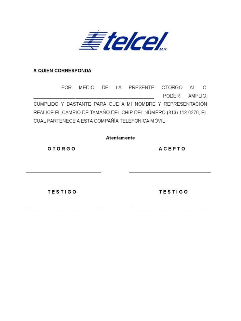 Cómo redactar una carta poder simple para Telcel 4 Pasos para redactar una carta poder simple para Telcel