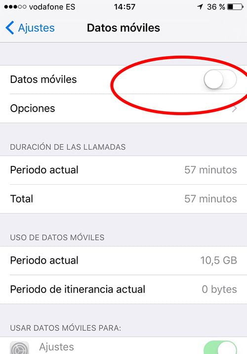 Qué sucede al desactivar los datos celulares en tu dispositivo